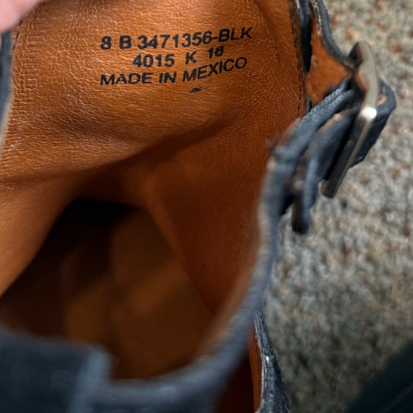 Frye Meghan Suede Ankle Booties Black Heel Women US 8B - Picture 11 of 13